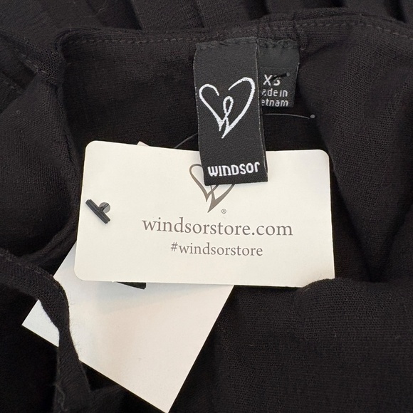 Windsor Dream Twirl Tie Strap Pleated A-Line Mini Dress Black Corset Detail - Picture 6 of 11